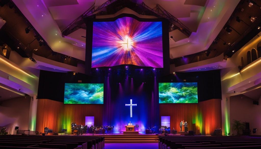 church LED video wall