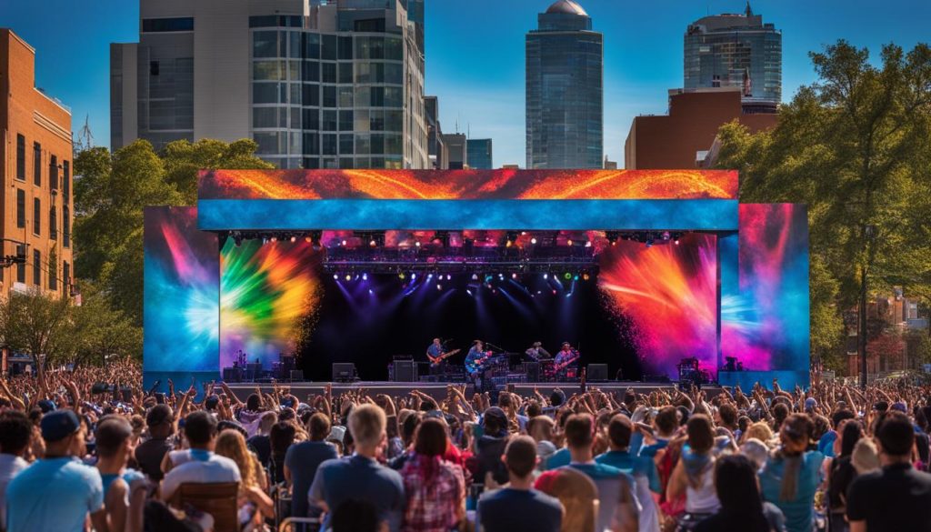 Video walls for concerts in Augusta