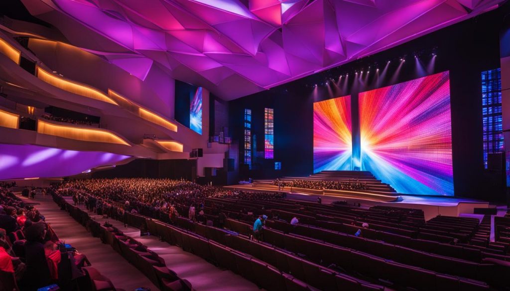 large format LED display for immersive worship experiences