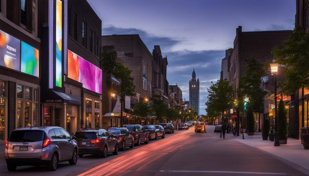 outdoor LED screen panels in Evanston