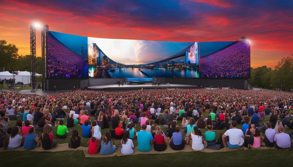 outdoor concert video walls