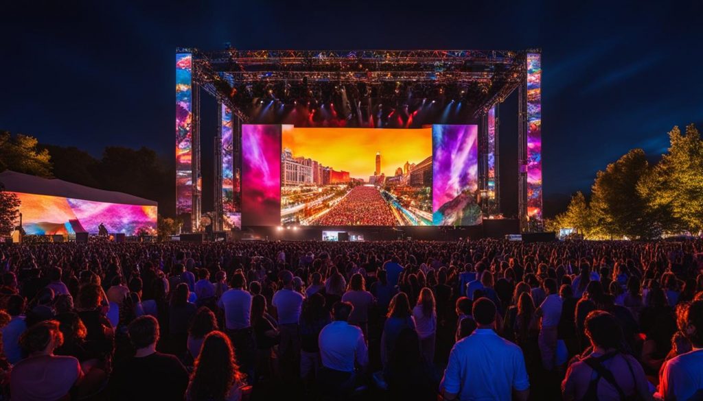 portable LED wall and stage screen solutions in Rogers