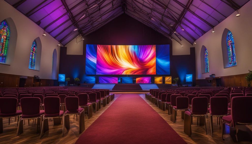 portable LED wall for church events