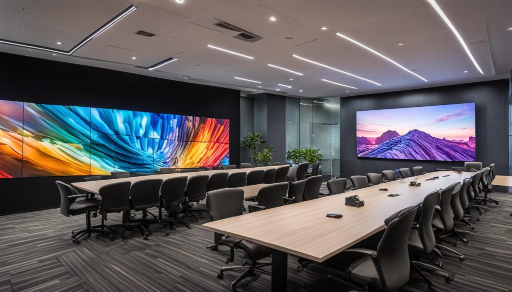 professional LED video wall installation