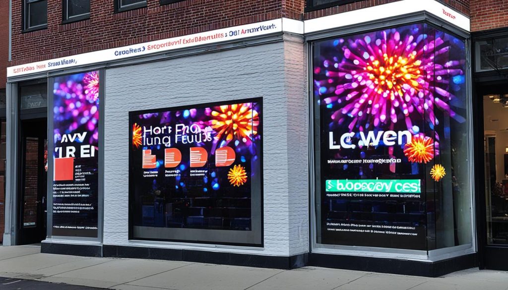 LED Wall for Storefront Advertising in New Haven