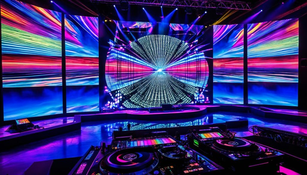 LED wall for DJs in Bridgeport