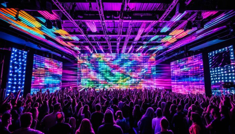 LED wall for DJs in Bridgeport