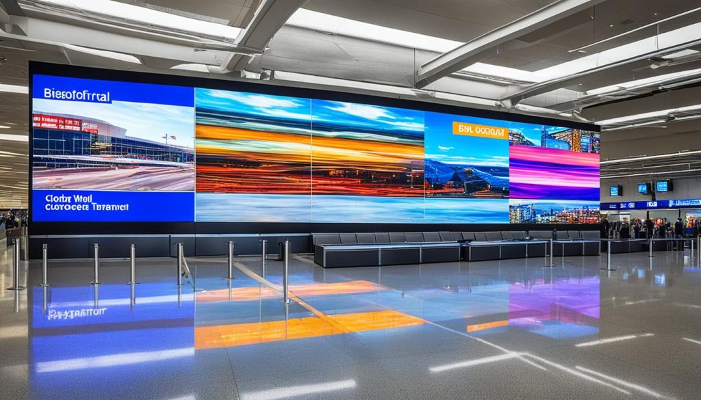 LED wall for airports in Bridgeport