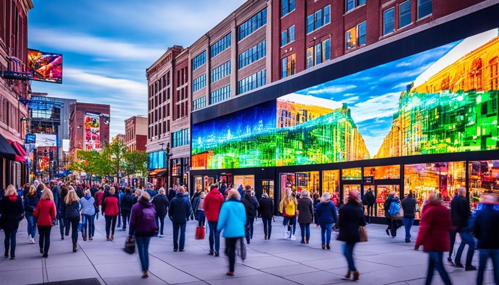 LED Wall for Storefront Advertising in Omaha