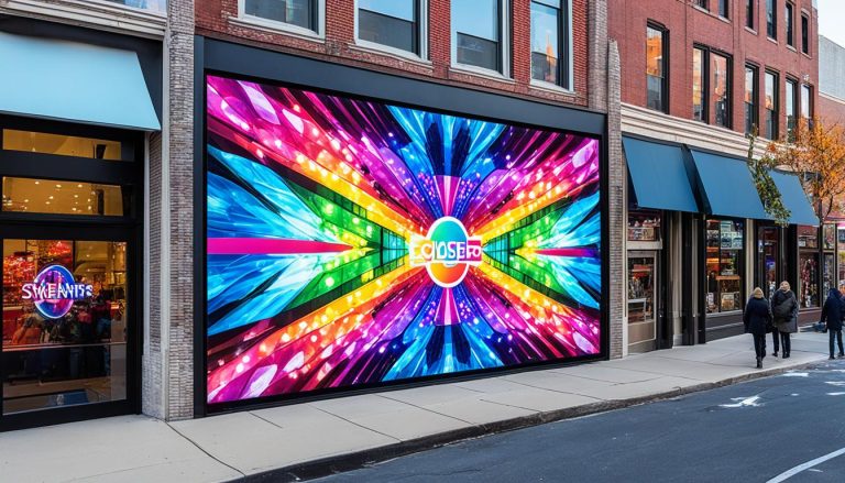 LED Wall for Storefront Advertising in Waterbury
