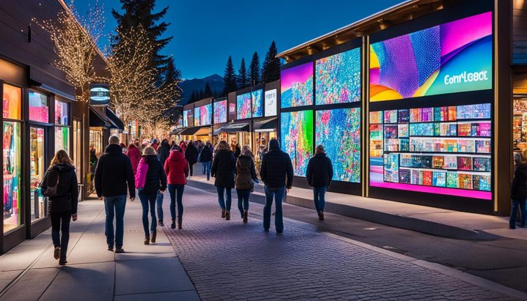 LED Wall for Storefront Advertising in Columbia Falls