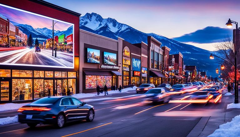 LED Wall for Storefront Advertising in Kalispell