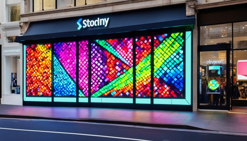 LED Wall for Storefront Advertising in Sidney