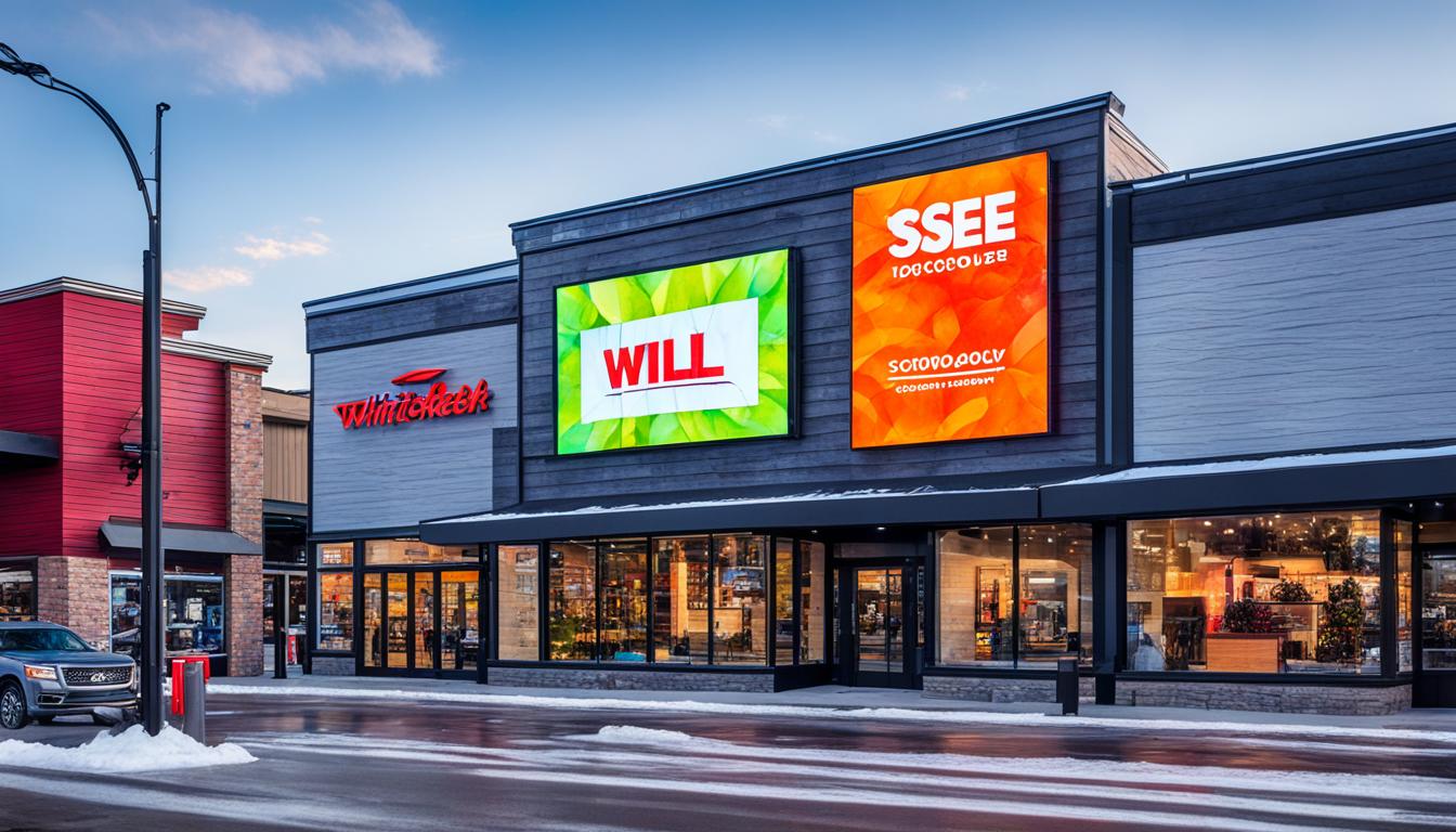 LED Wall for Storefront Advertising in Whitefish