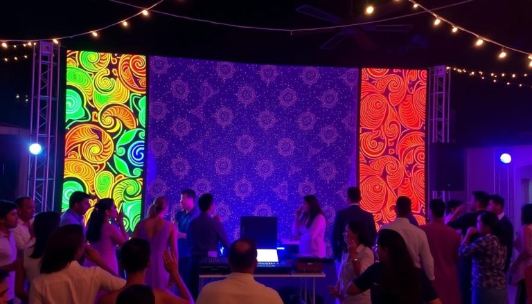 LED Backdrop for Sangeet in Corcoran