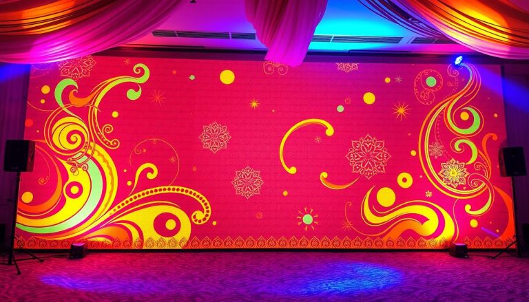 LED Backdrop for Sangeet in Delano