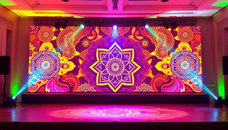 LED Backdrop for Sangeet in Exeter