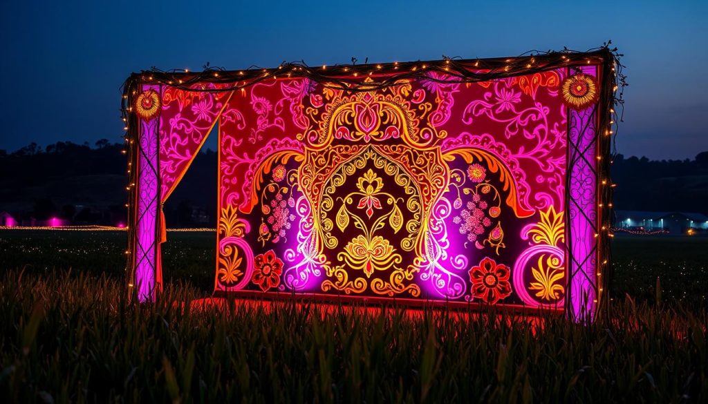 LED Backdrop for Sangeet in Farmersville