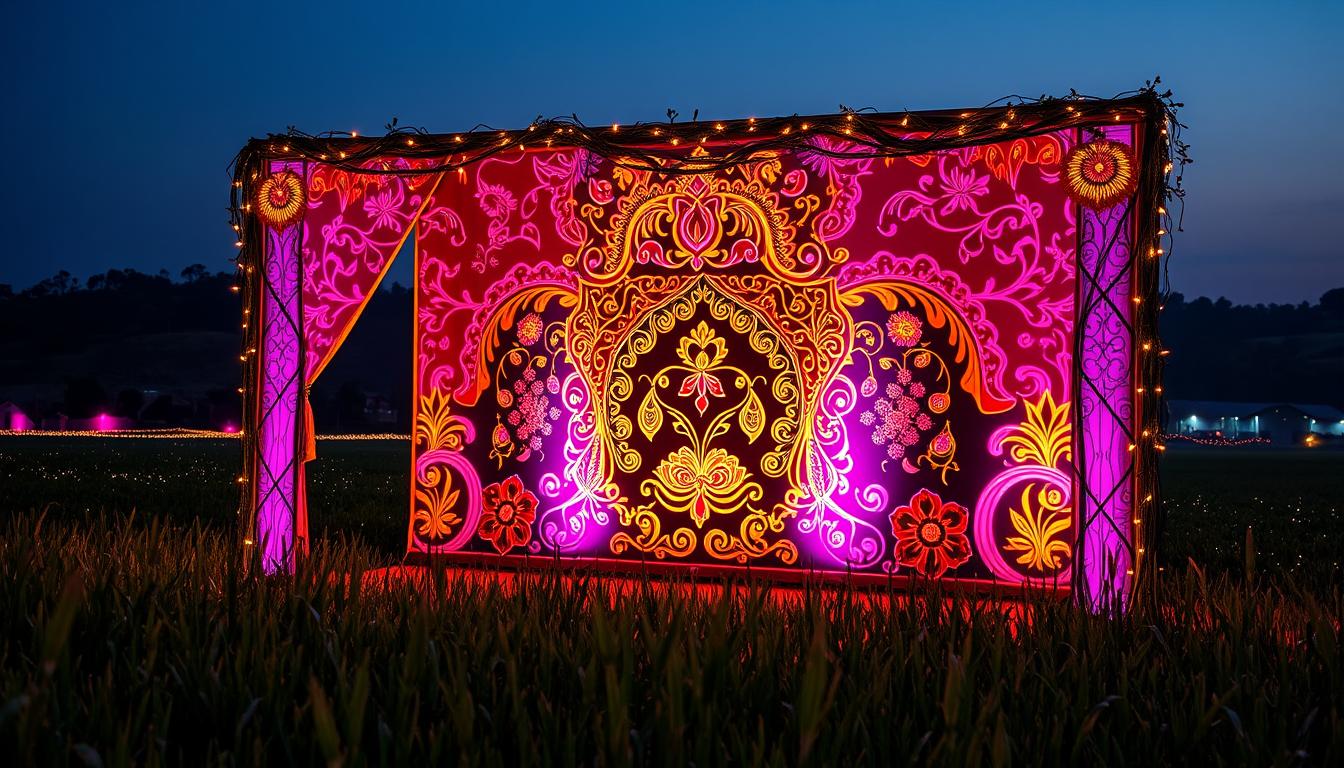LED Backdrop for Sangeet in Farmersville