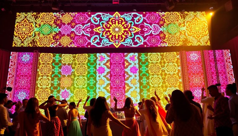 LED Backdrop for Sangeet in Fillmore