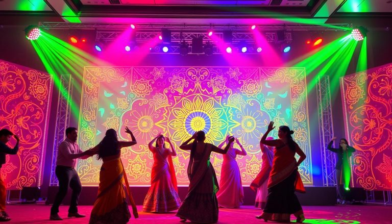 LED Backdrop for Sangeet in McFarland