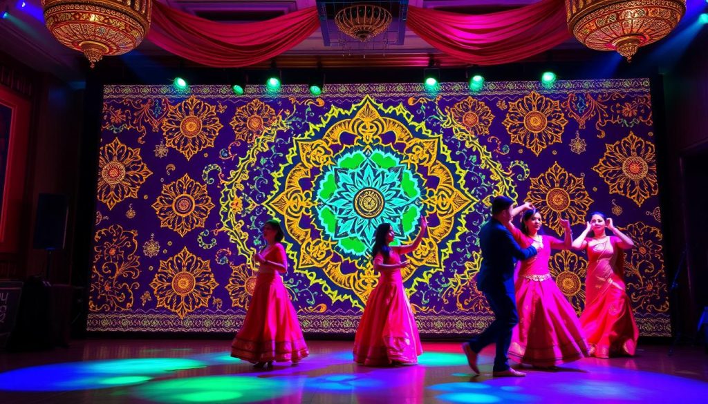 LED Backdrop for Sangeet in Ridgecrest