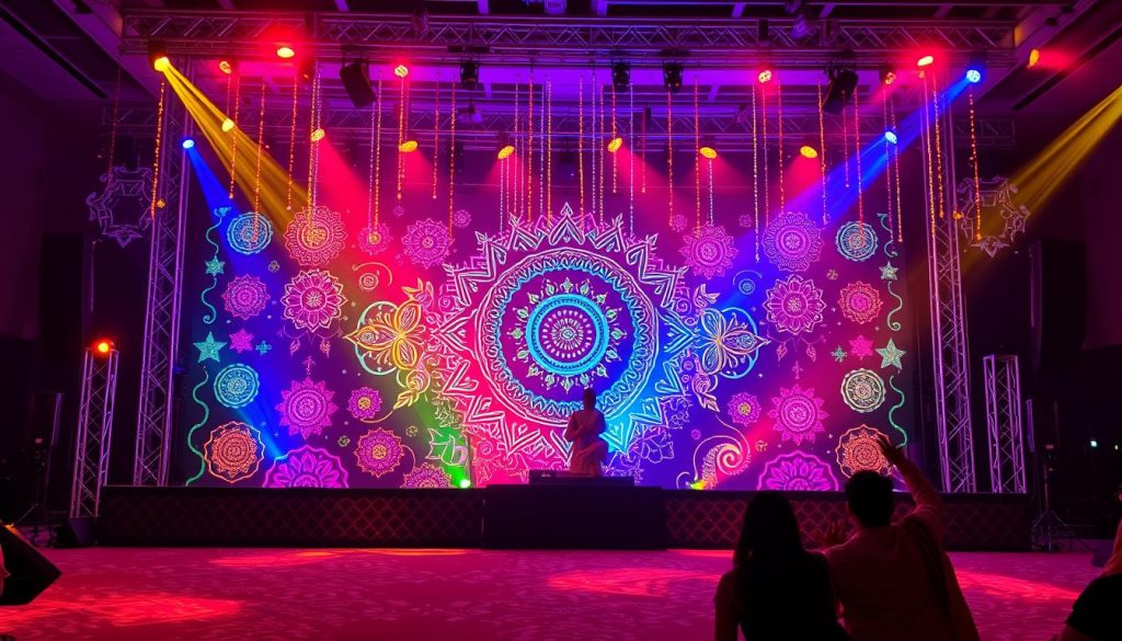 LED Backdrop for Sangeet in Wasco