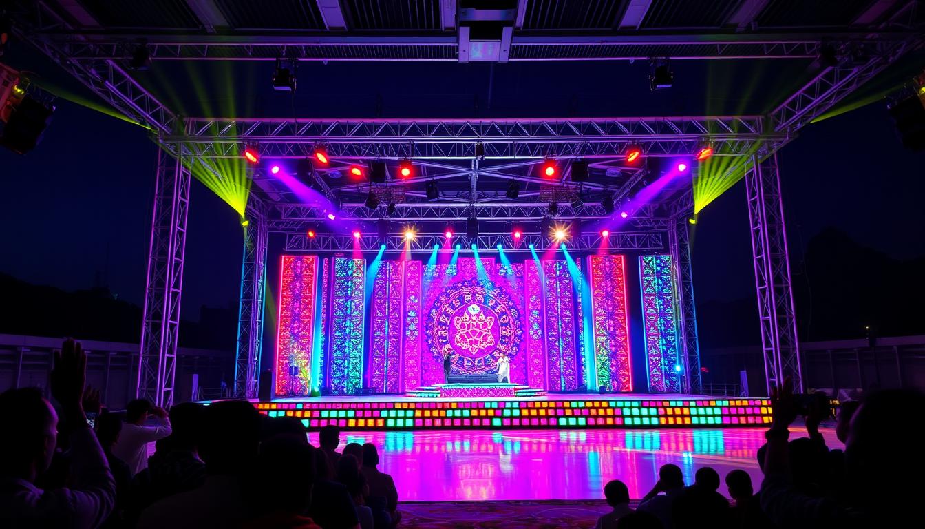 LED Stage for Sangeet in Corcoran