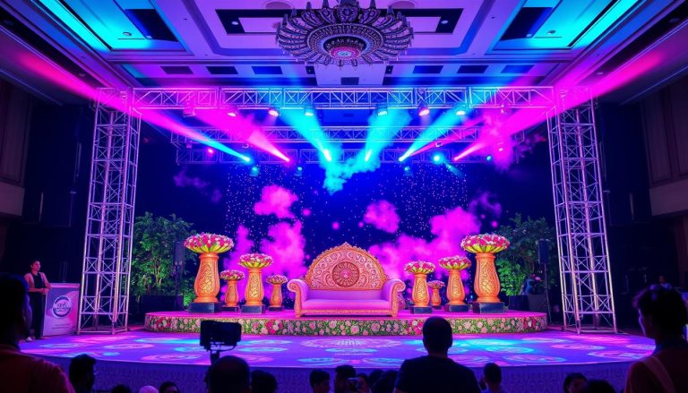 LED Stage for Sangeet in Exeter