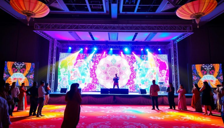 LED Stage for Sangeet in Farmersville