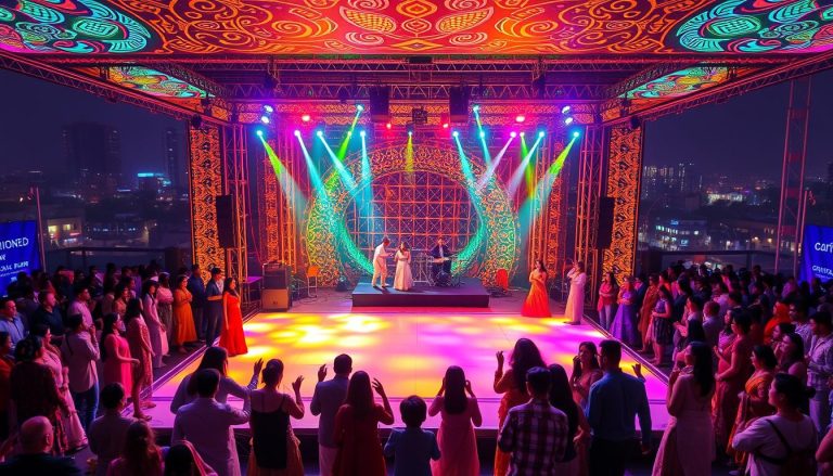 LED Stage for Sangeet in Fillmore