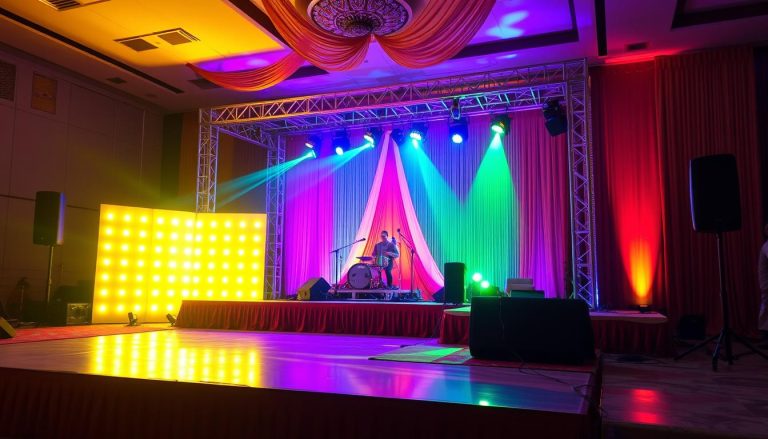 LED Stage for Sangeet in McFarland