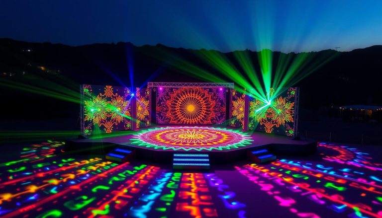 LED Stage for Sangeet in Ridgecrest