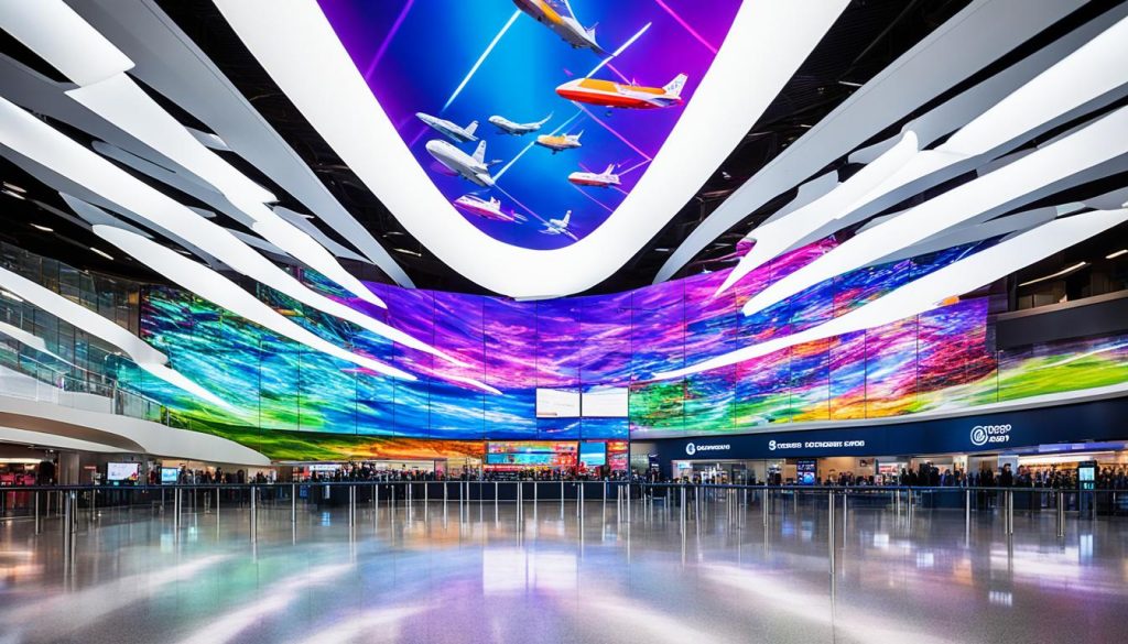 LED Wall for Airports in Stratford