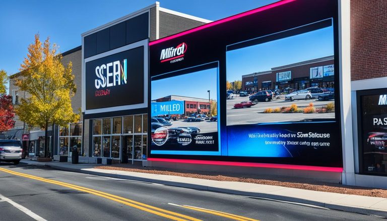 LED Wall for Storefront Advertising in Milford