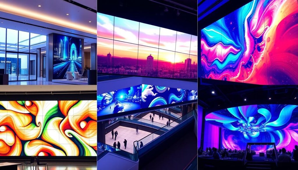 LED video walls applications in various settings LED video walls applications in various settings
