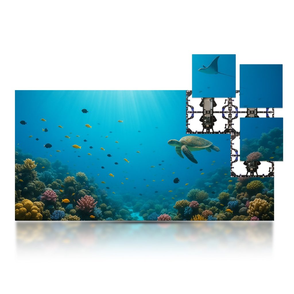 132” LUMINA 500 LED Display 1.5mm Video Wall Bundle - W9.8’ x H5’ LED Screen - W3.0m x H1.5m Complete Display Package for Church, Bar, Events, School and Virtual Production. HDMI Input