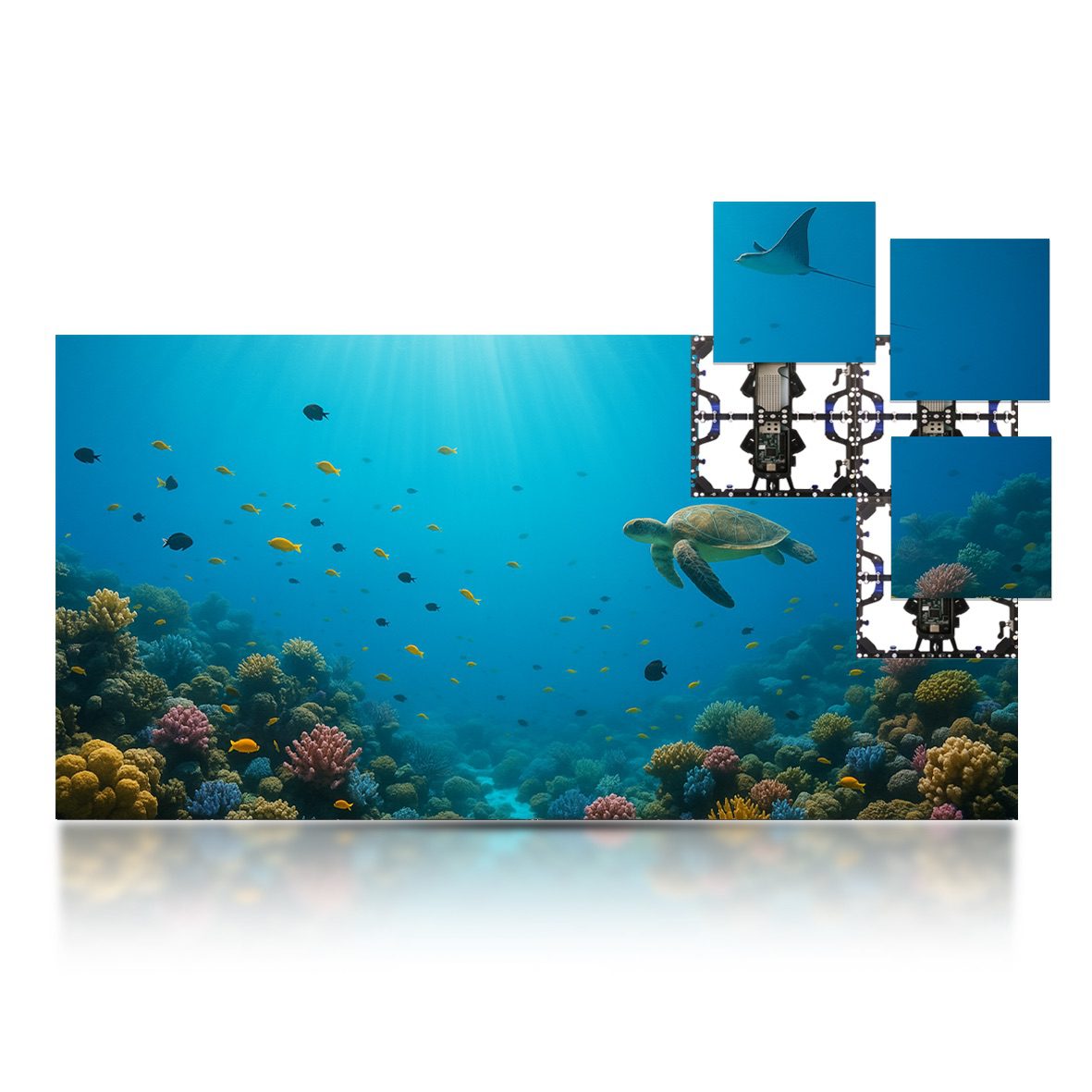 132” LUMINA 500 LED Display 1.5mm Video Wall Bundle – W9.8’ x H5’ LED Screen – W3.0m x H1.5m Complete Display Package for Church, Bar, Events, School and Virtual Production. HDMI Input