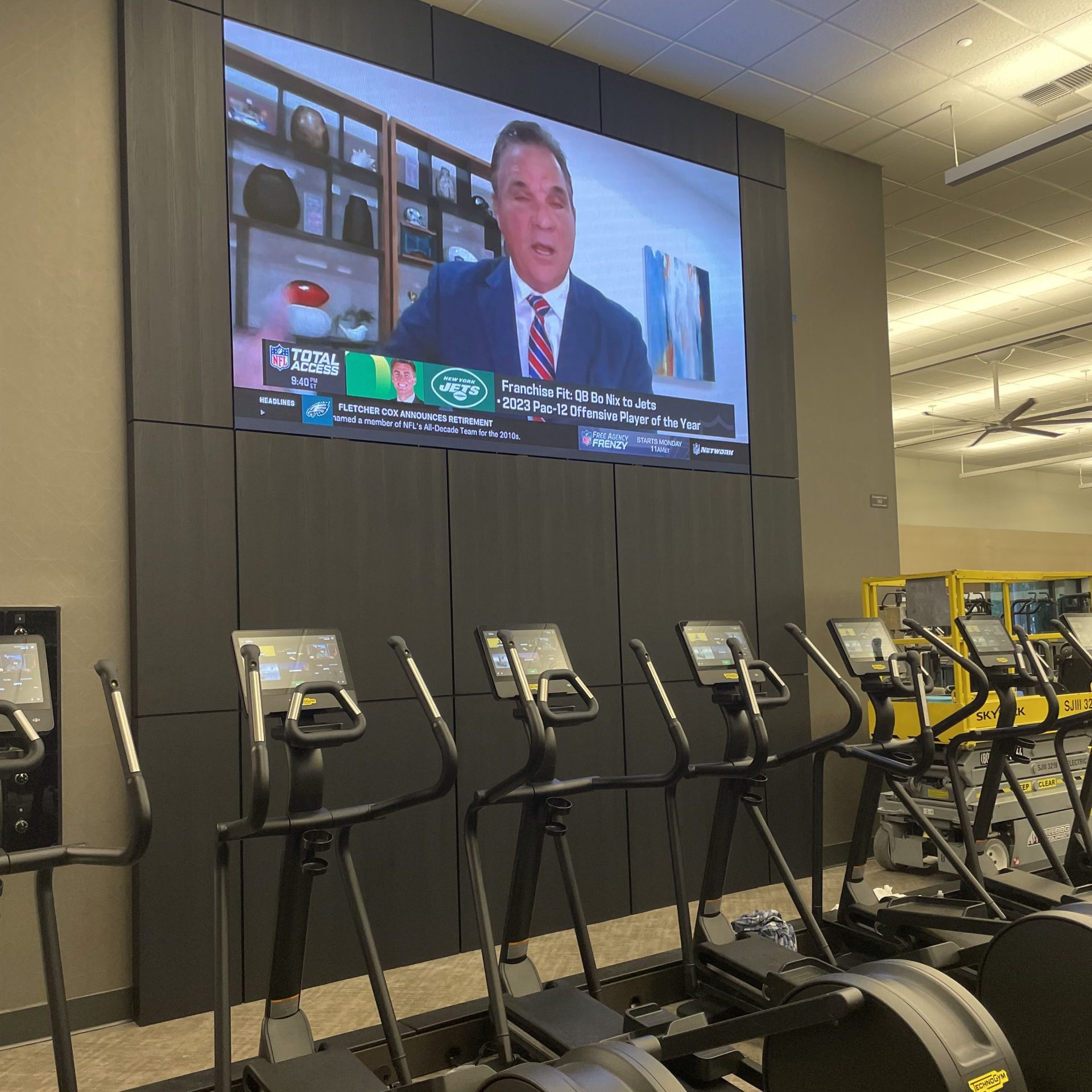 LED video wall install at a fitness club — gym digital signage