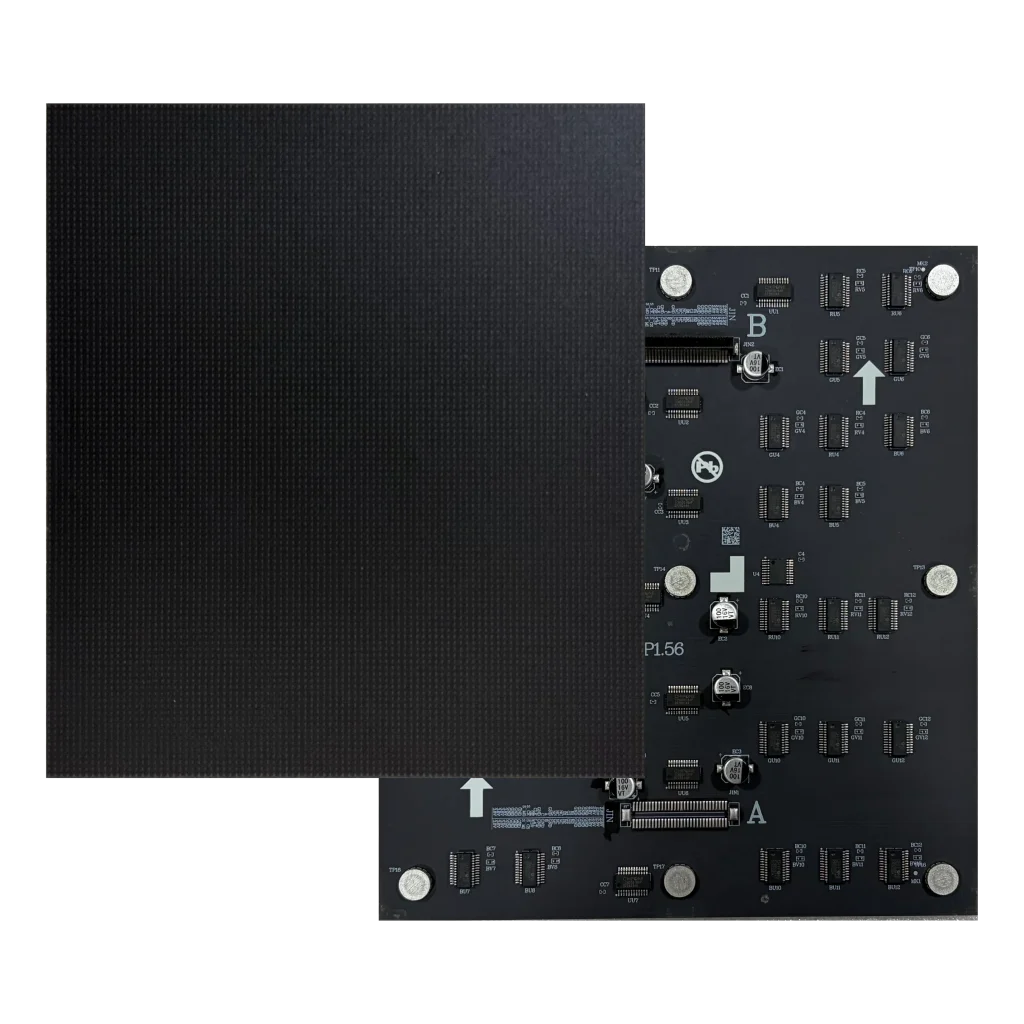 Front and back view of an Absen KLCOB Lite COB module